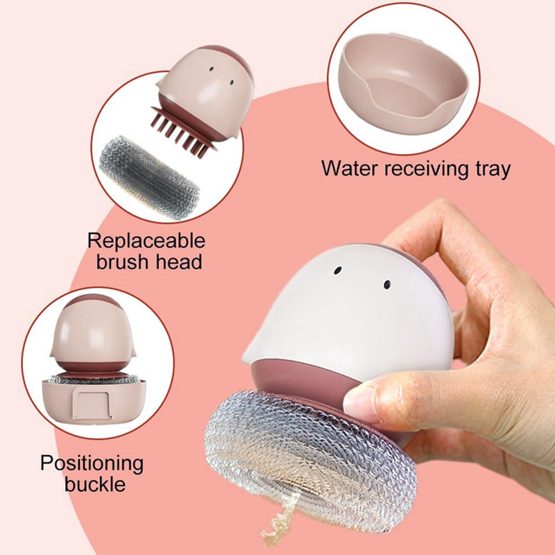 Automatic Liquid Filling Dishwashing Kitchen Brush
