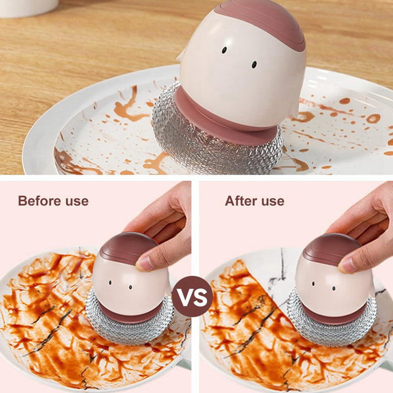 Automatic Liquid Filling Dishwashing Kitchen Brush
