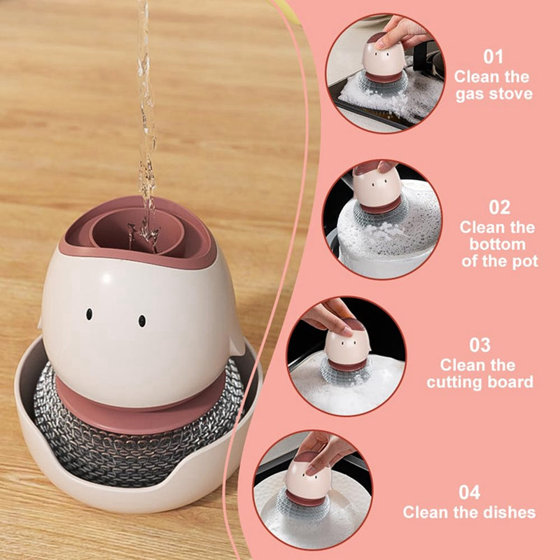 Automatic Liquid Filling Dishwashing Kitchen Brush
