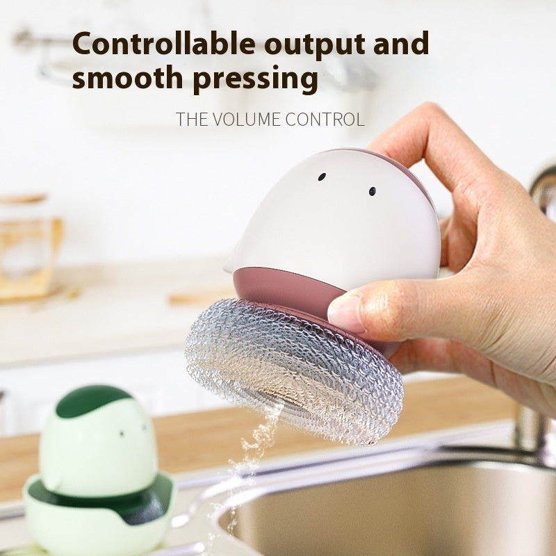 Automatic Liquid Filling Dishwashing Kitchen Brush