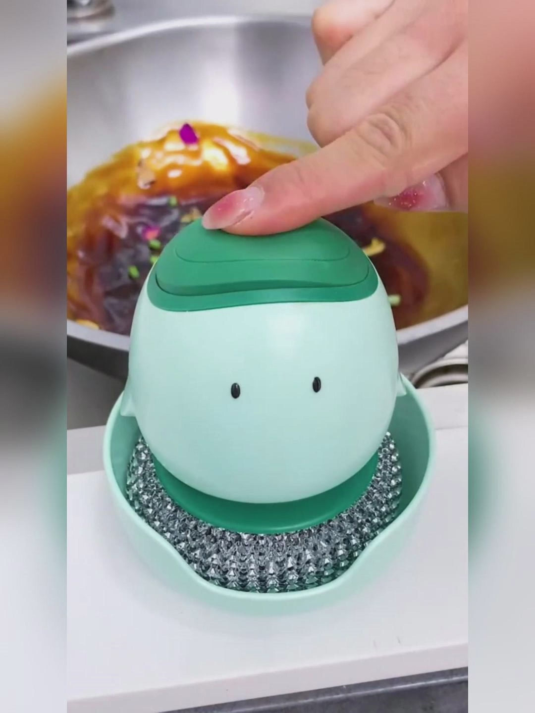 Automatic Liquid Filling Dishwashing Kitchen Brush
